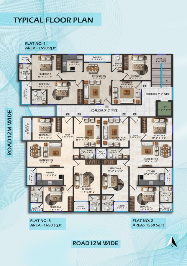 Riyadh, Buildings, 1135 Sq. Yard,  Hyderabad - Sayeedabad- 5 Floor 2 Building Flats For Sale