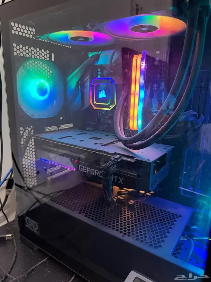 Riyadh, Computers, SAR 4000,  Complete High-end Gaming Pc Setup For Sale (rtx 3060 Ti / Ryzen 7 5800X / 144hz Monitor)