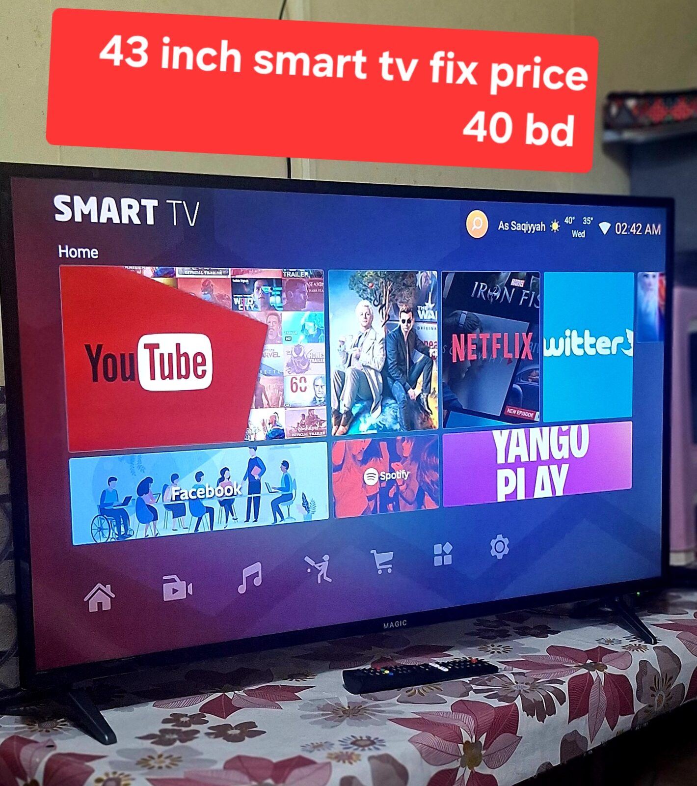 Manama, Electronics, BHD 40,  43 Inch Android Smart Tv 40 Bd Last Msg 3670 8372 Wts Ap