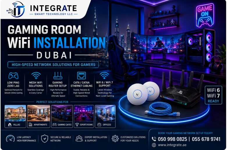 Dubai, Technical, Gaming Room WiFi Installation Dubai | High-Speed Network Solutions For Serious Gamers