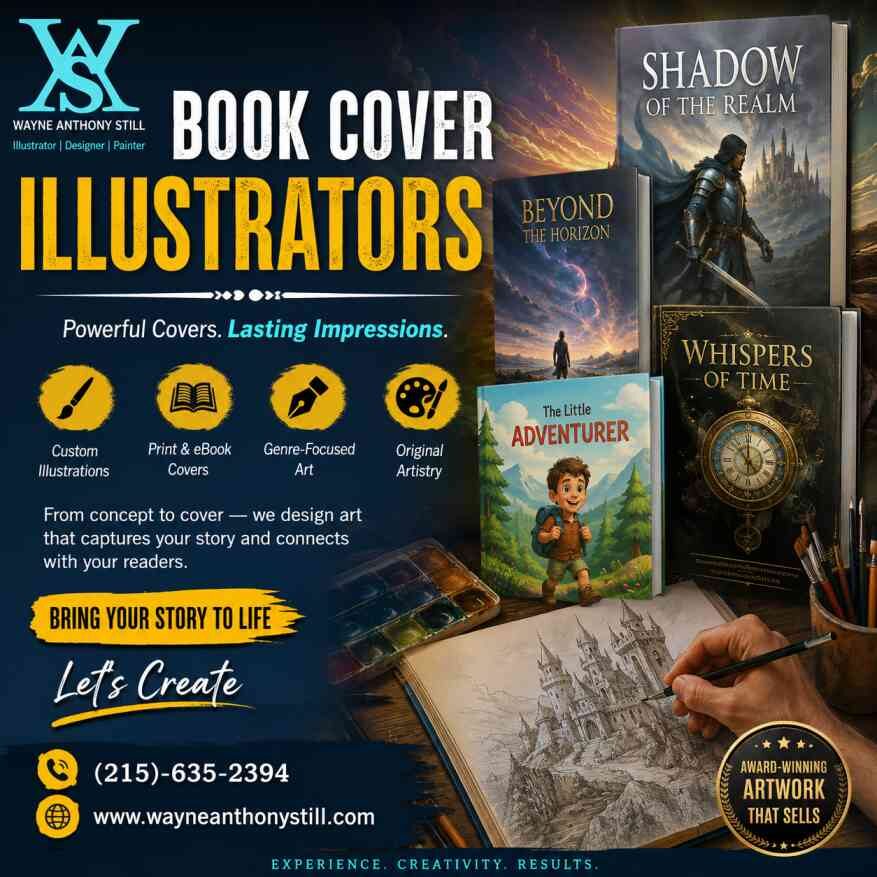 New York, Books, USD 80,  Book Cover Illustrators Creating Stunning Custom Book Covers