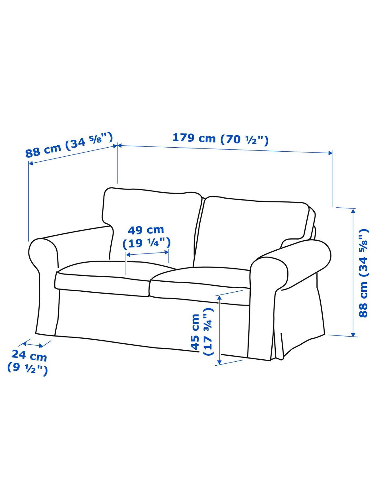 Al Safa, Furniture, SAR 2000,  IKEA - EKTORP 3 Seater And 2 Seater Sofa