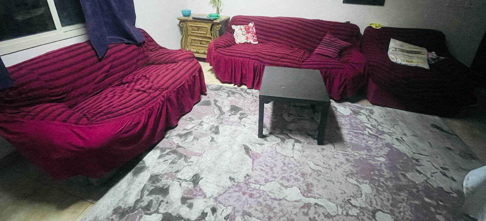 Manama, Furniture, BHD 12,  Sofa Set &mdash; 1x 3-seater, 1x 2-seater, And 1x Single Seat. Used Condition.