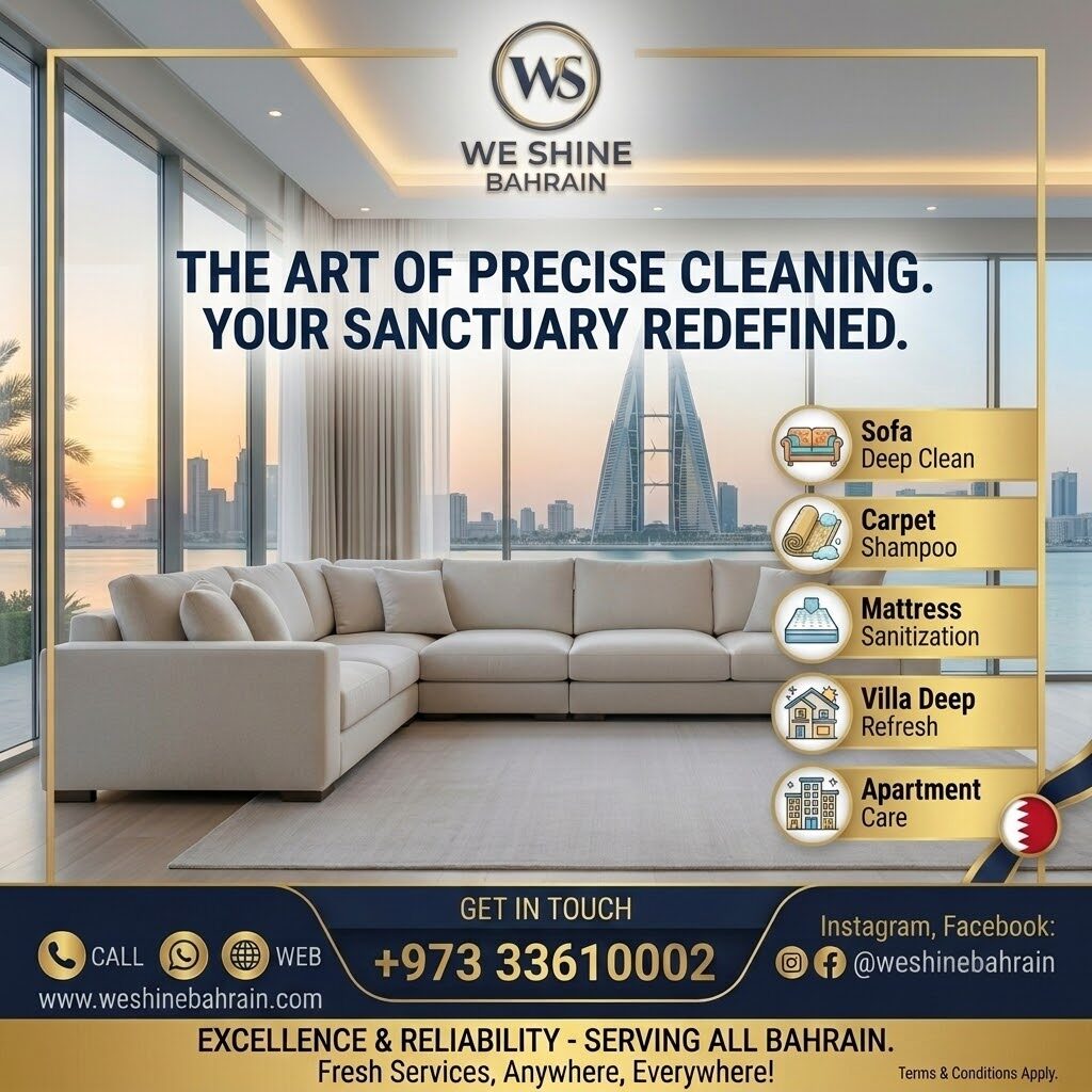Saar, Cleaning, We Shine Bahrain: Professional Home & Upholstery Deep Cleaning Services In Saar