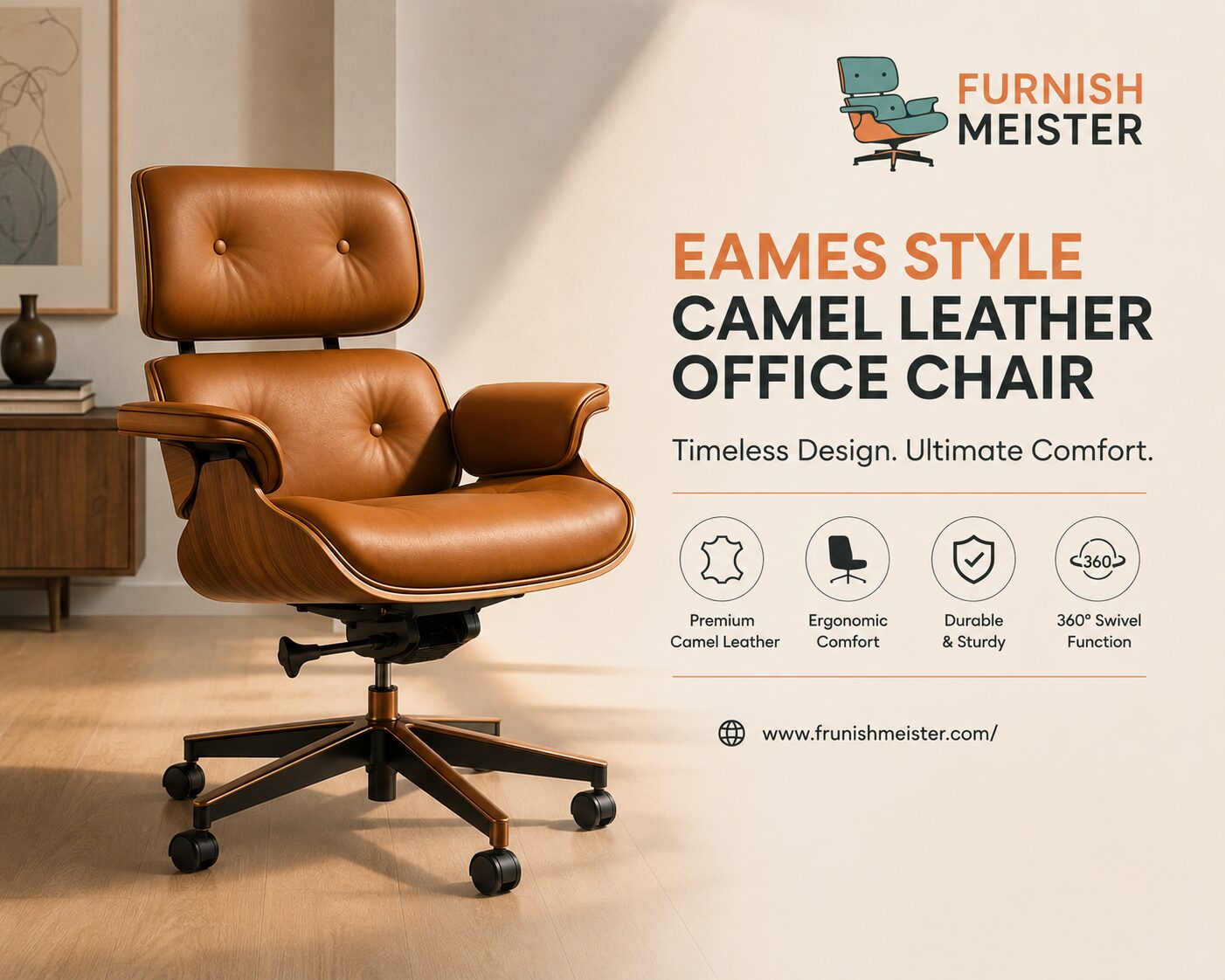 London, Furniture, Where Can You Buy A Premium Camel Leather Office Chair Eames?