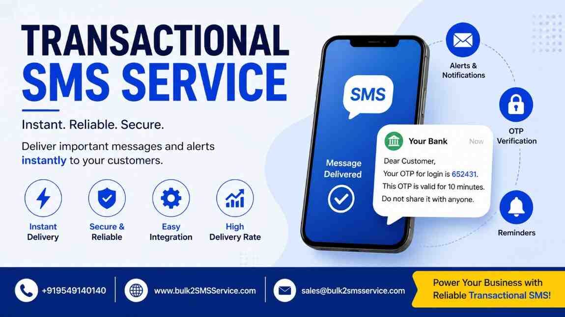 Gurugram, Business, Instant OTP Delivery With Secure Transactional SMS Service