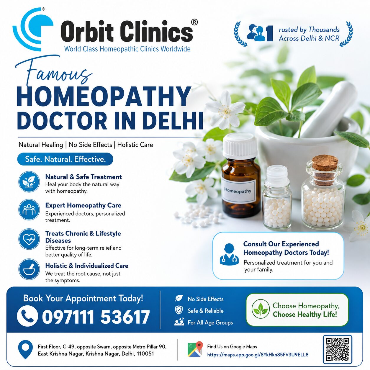 New Delhi, Medical, Famous Homeopathy Doctor In Delhi | Personalized Treatment At Orbit Clinics