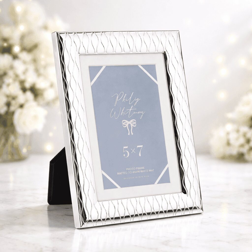 New York, Collectibles, Elegant 5x7 Silver Photo Frame &mdash; Wedding & Bridal Favors