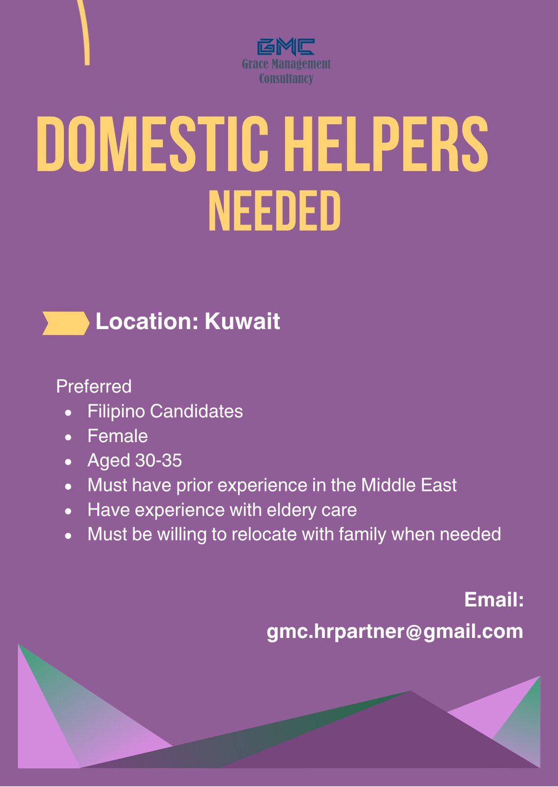 Manama, Jobs, Domestic Worker