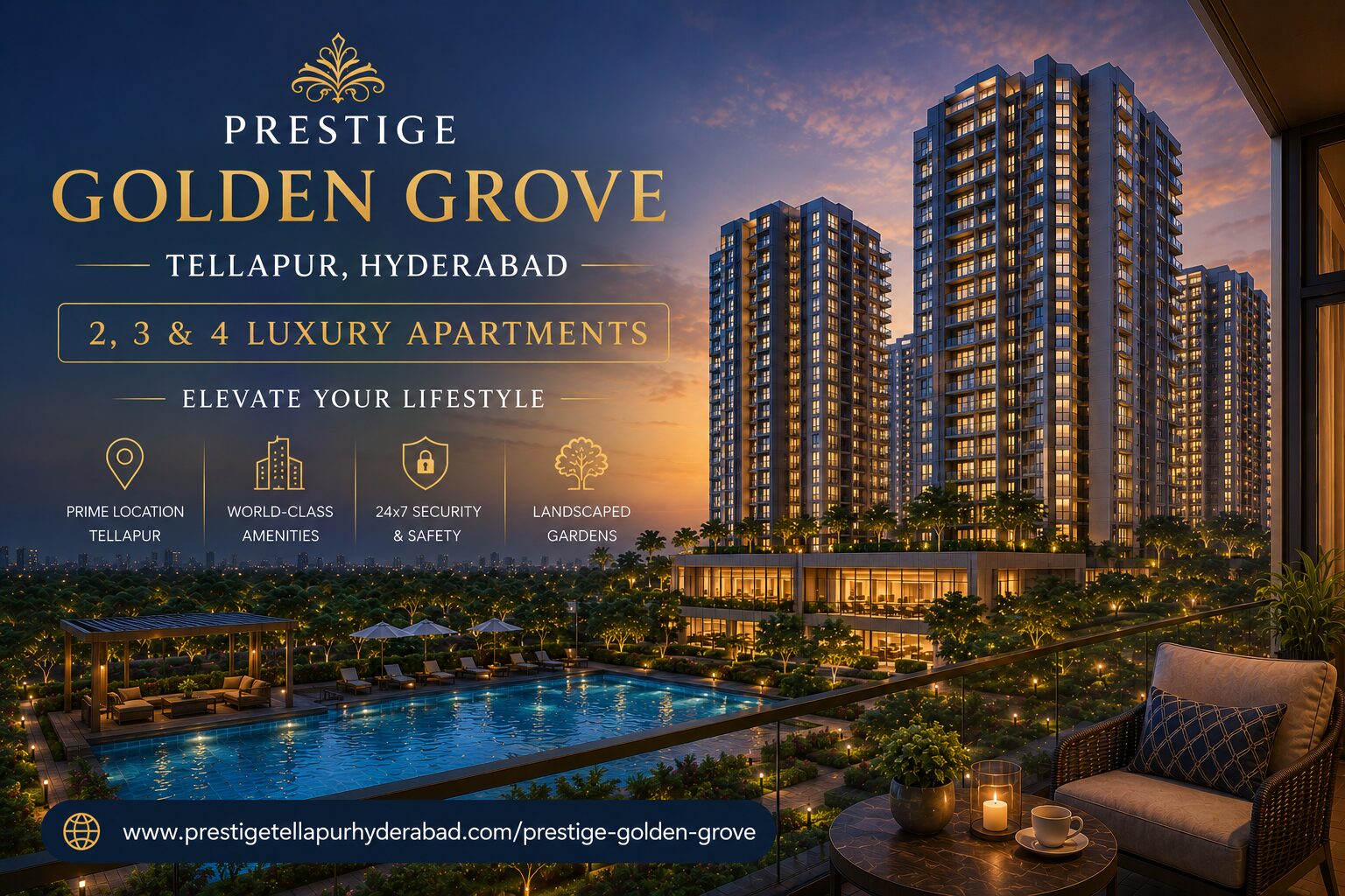 Hyderabad, Real Estate For Sale, Prestige Golden Grove Tellapur Hyderabad - Designed For Life, Built For You.