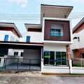 THB 2,  3 BR,  41 Sq. Feet,  2-story Semi-detached House, Modern Style  Panita-Nong Tamlueng, Phan Thong, Amata