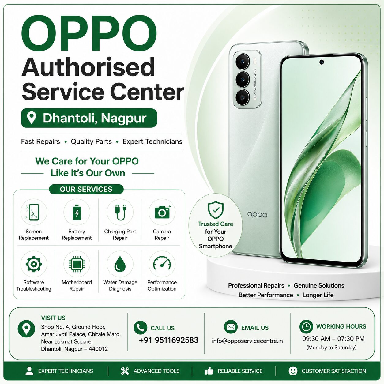 Nagpur, Appliance Repair, OPPO Authorised Service Center In Dhantoli