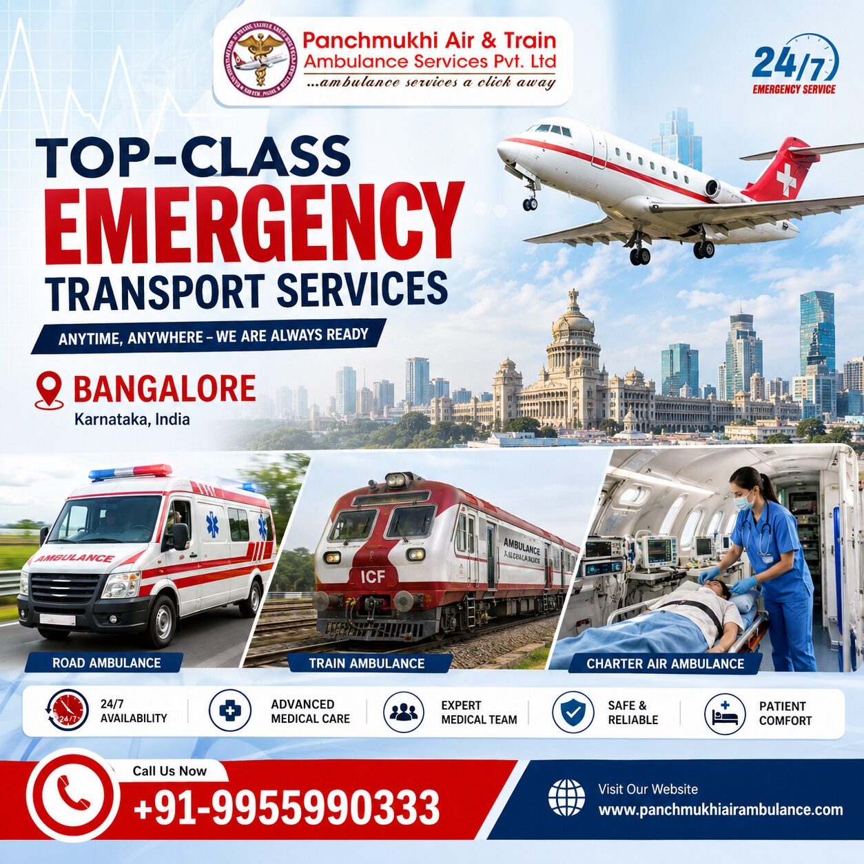 Bangalore, Health, Panchmukhi Air Ambulance Service In Bangalore Carry Essential Medical Supplies