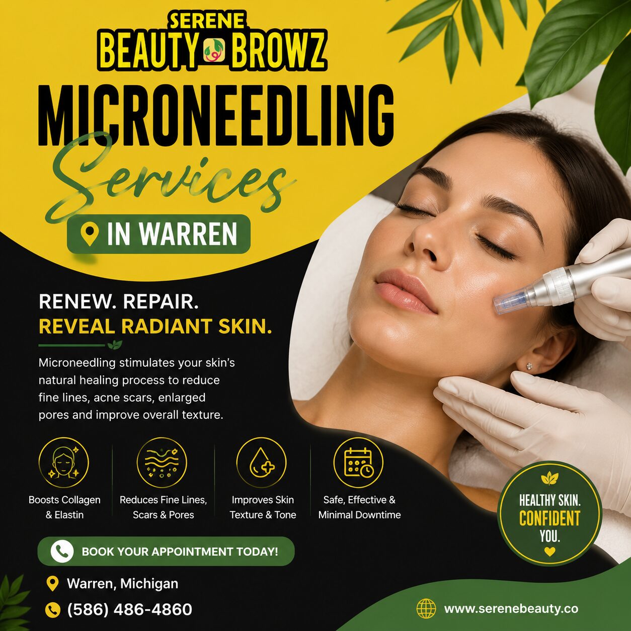 New York, Beautician, Microneedling Services In Warrren MI | Serene Beauty & Browz