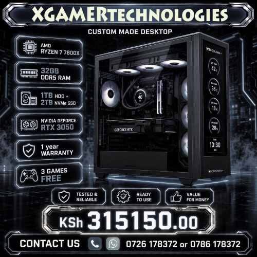 Nairobi, Electronics, KES 315150,  Purpose Built Ryzen 7 And 32gb DDR5 RAM Gaming PC