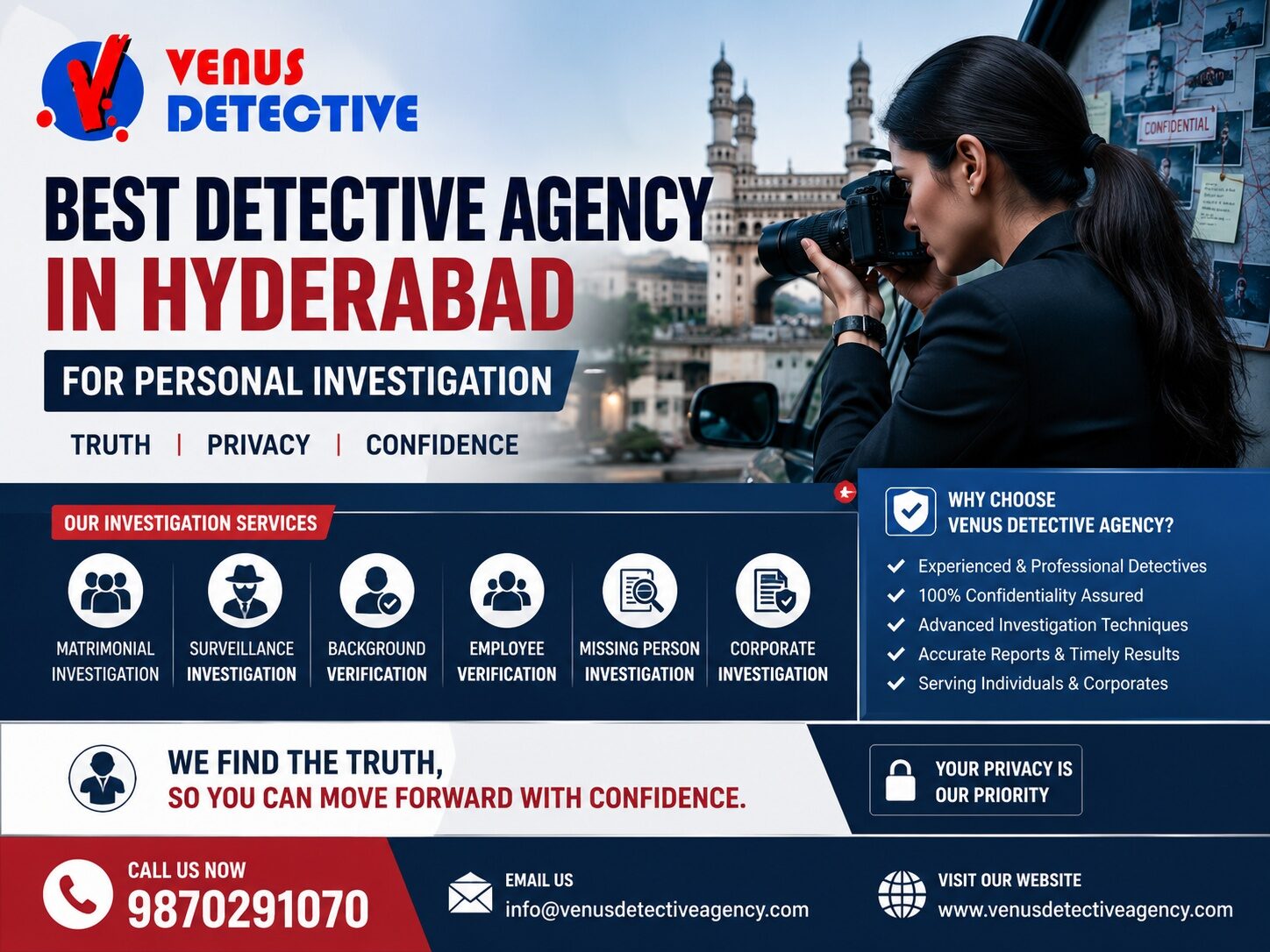 Hyderabad, Legal, Best Detective Agency In Hyderabad For Personal Investigation | Venus Detective Agency