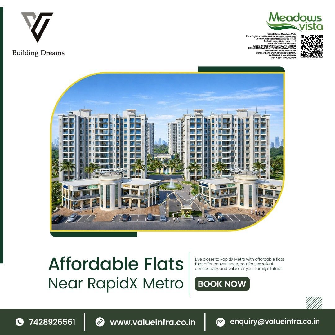Ghaziabad, Real Estate, Affordable Flats Near RapidX Metro For Families