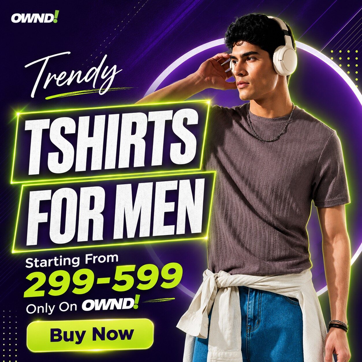 Mumbai, Clothing & Accessories, INR 399,  Trendy Tshirts For Men Starting At Just Rs 299-599 Only On OWND!