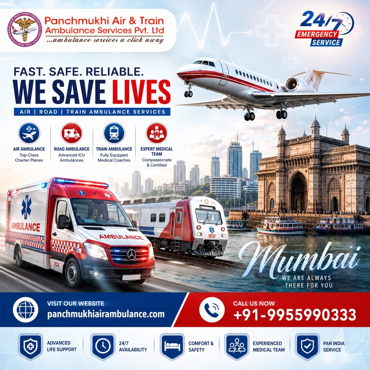 Mumbai, Health, Panchmukhi Air Ambulance Service In Mumbai Provides Dedicated Medical Care