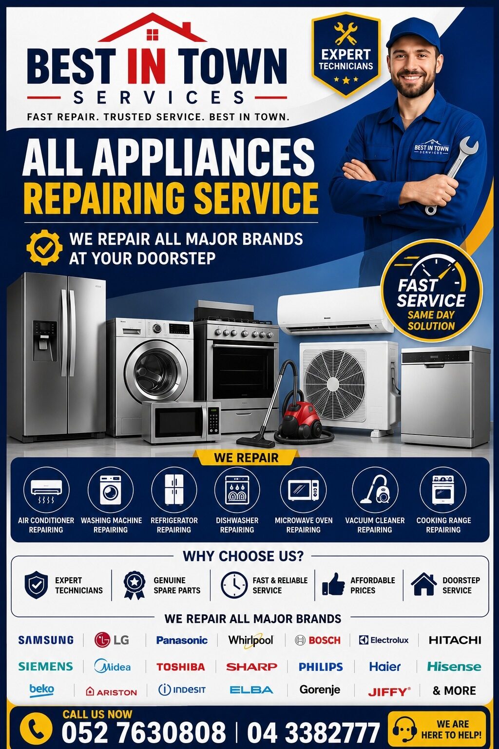 Dubai, Appliance Repair, Same Day Appliances Repairing Service Dubai
