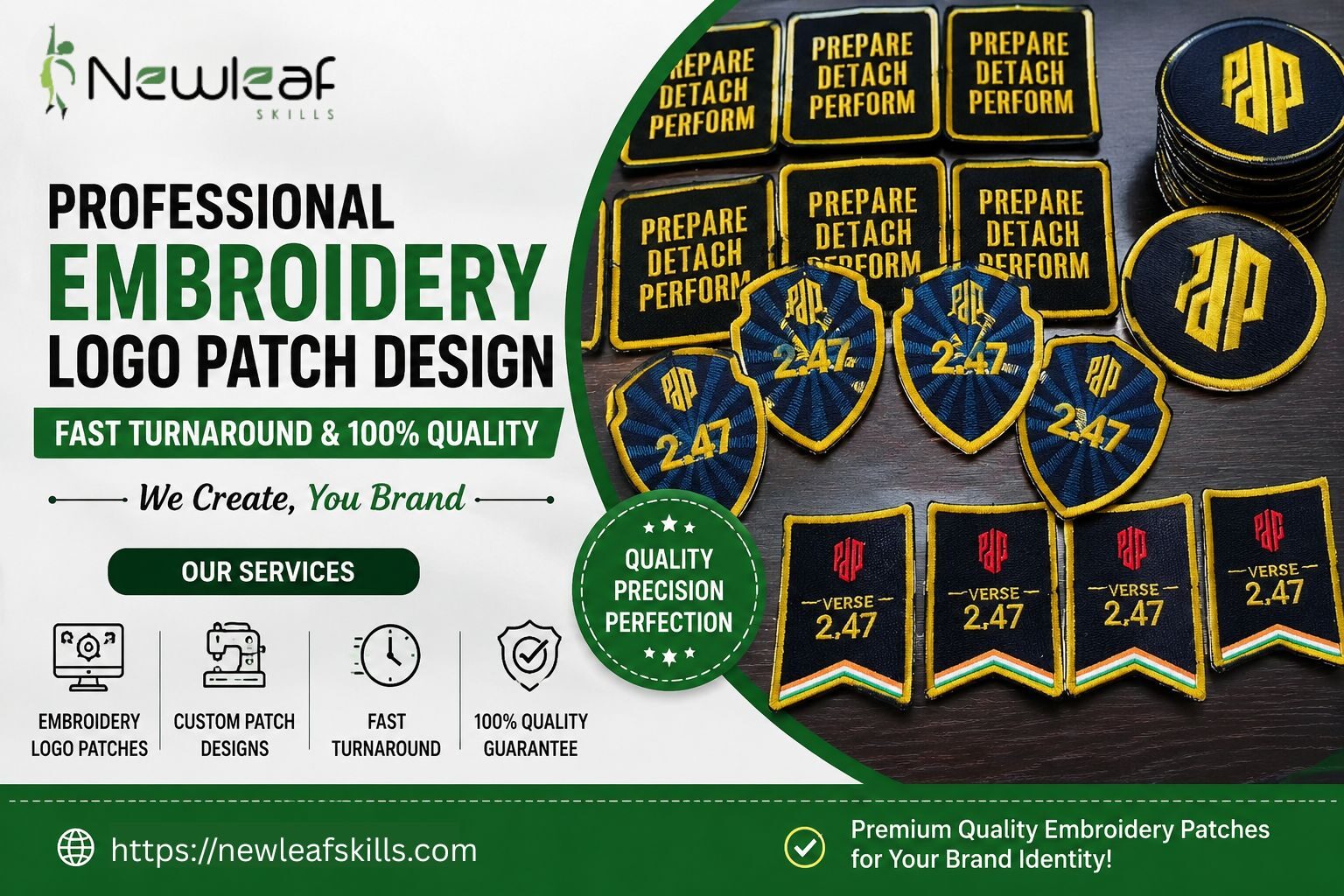 New York, Fashion & Design, Professional Embroidery Logo Patch Design Fast Turnaround & 100% Quality