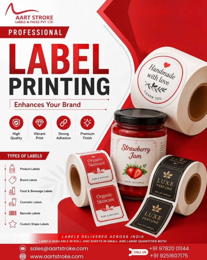 Jaipur, Printing, Professional Label Printing Services | Aart Stroke