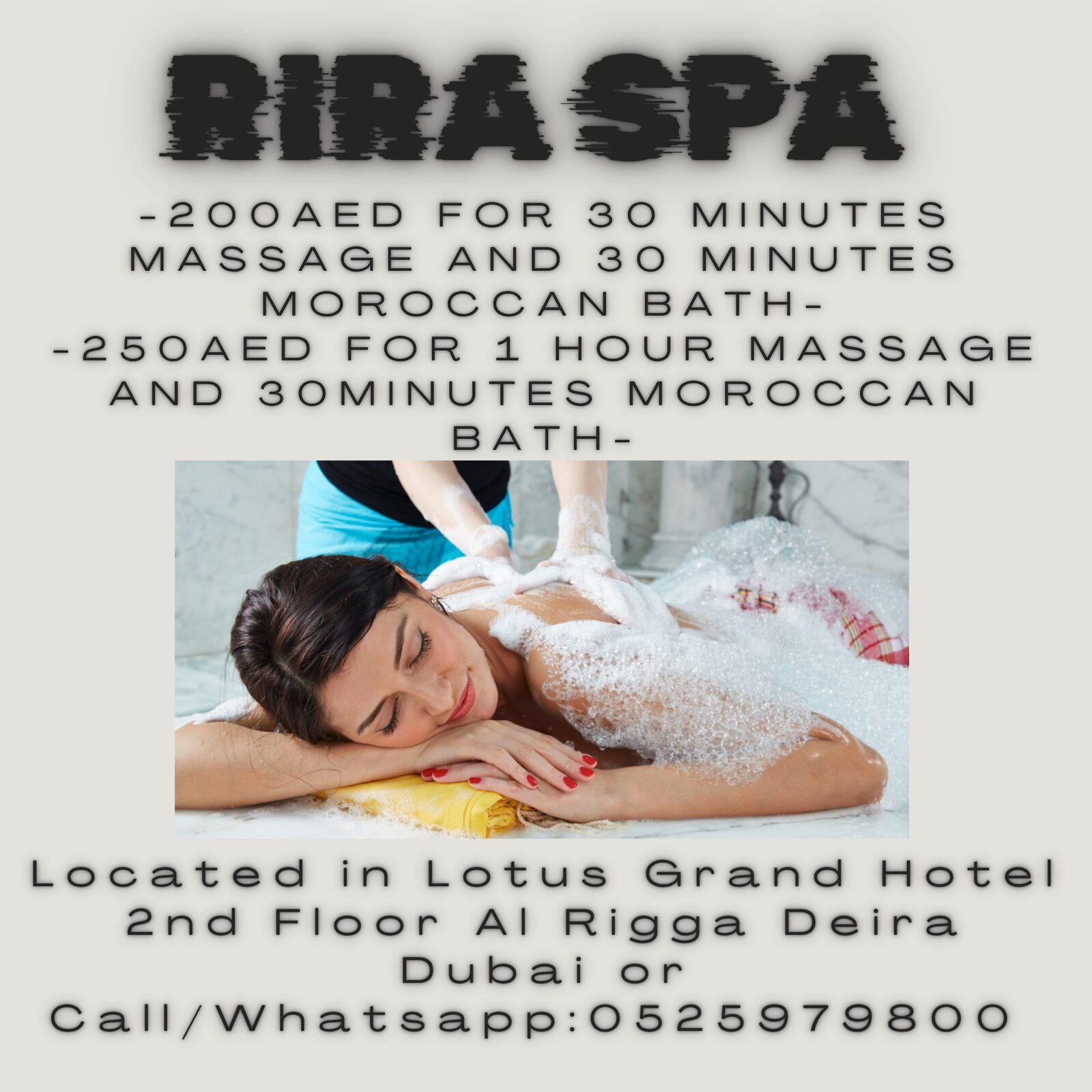 Al Rigga, Health, Rira Spa Offer 7/14/2026