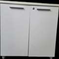 SAR 400,  3 White 2-Door Storage Cabinets (Good Condition)/دواليب تخزين بيضاء بابين (بحالة ج