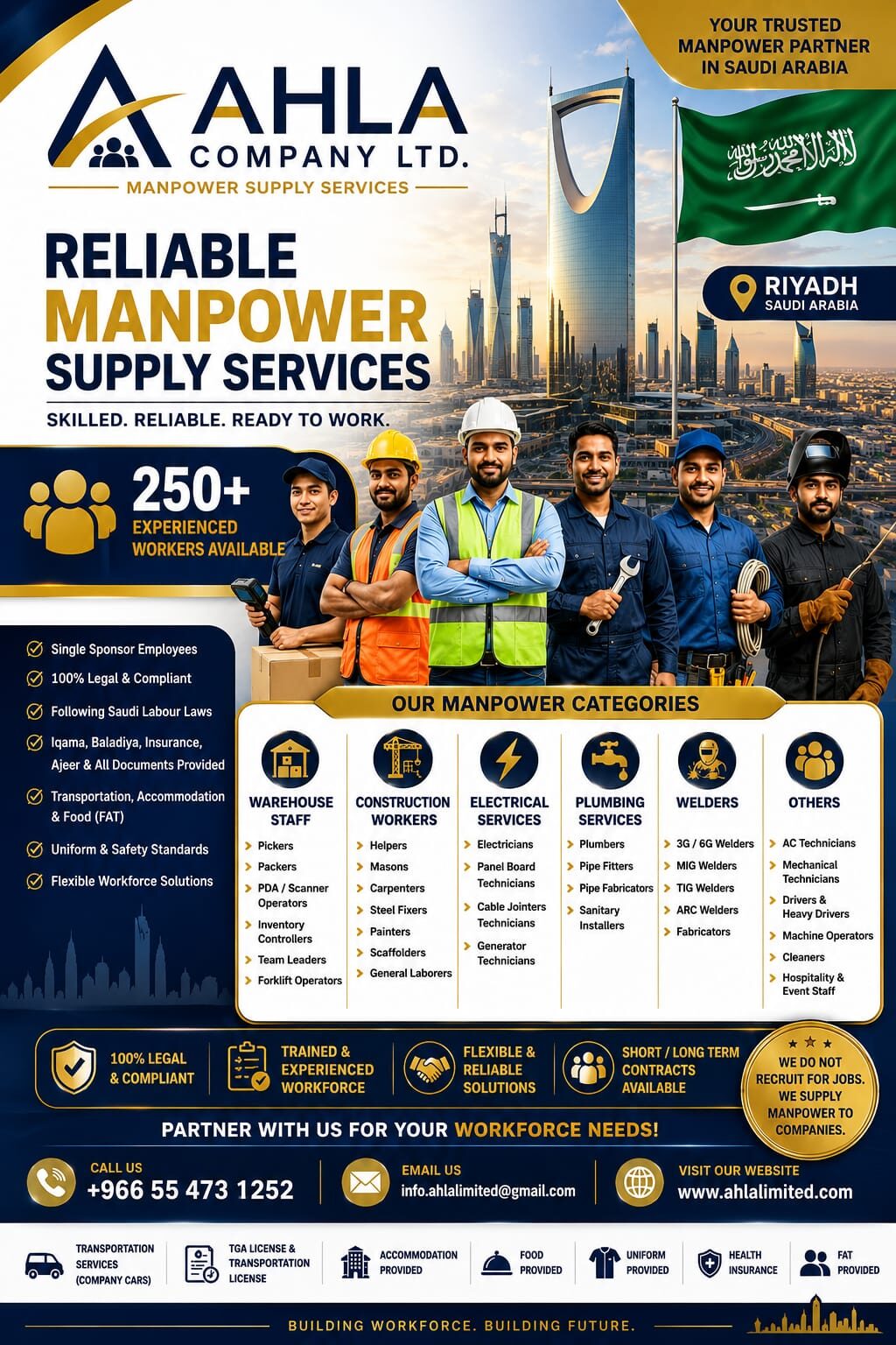 Riyadh, Manpower, Reliable Manpower Supply Services In Riyadh & Dammam