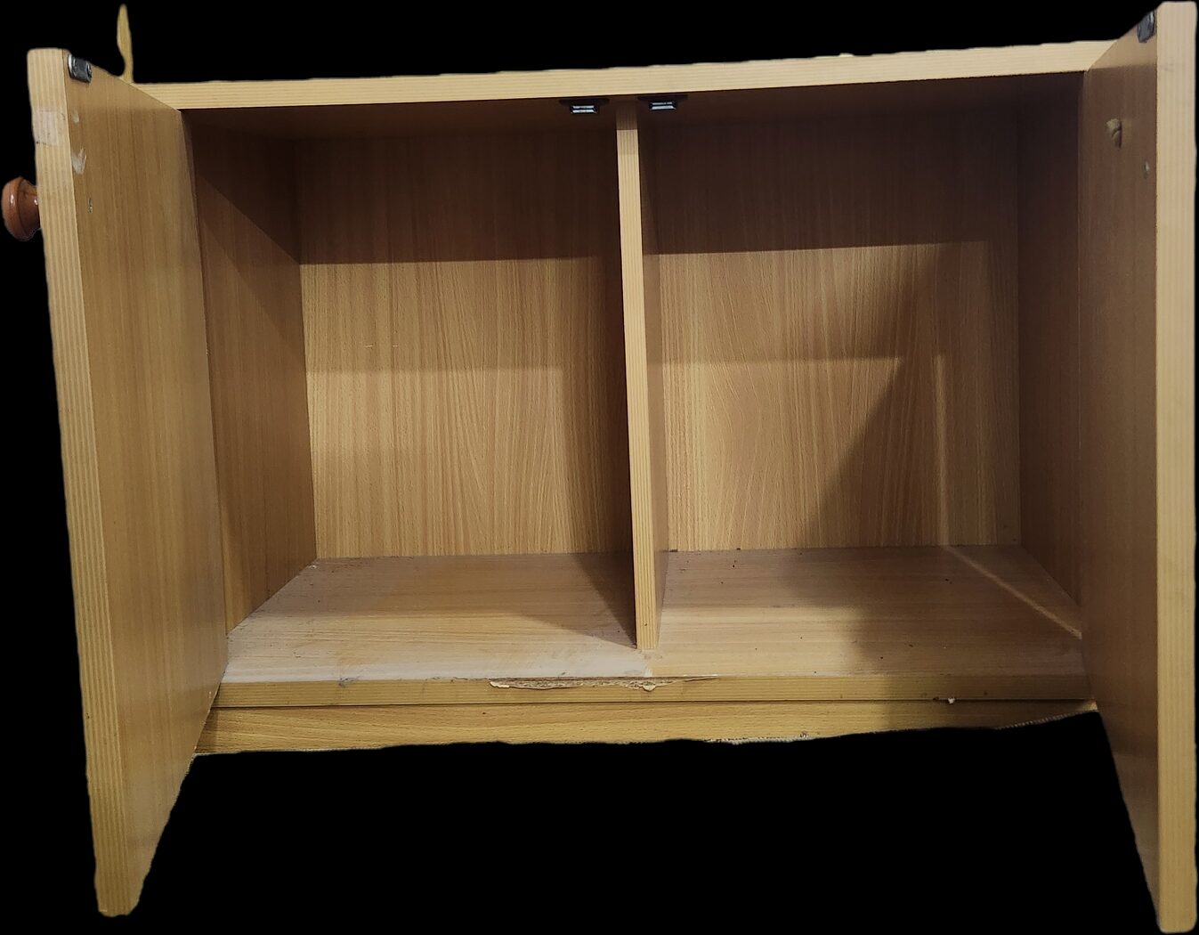 Jeddah, Furniture, SAR 100,  Wooden Display Cabinet / Bookcase With Glass Doors /دولاب عرض خشبي / مكتبة مع أبواب زج