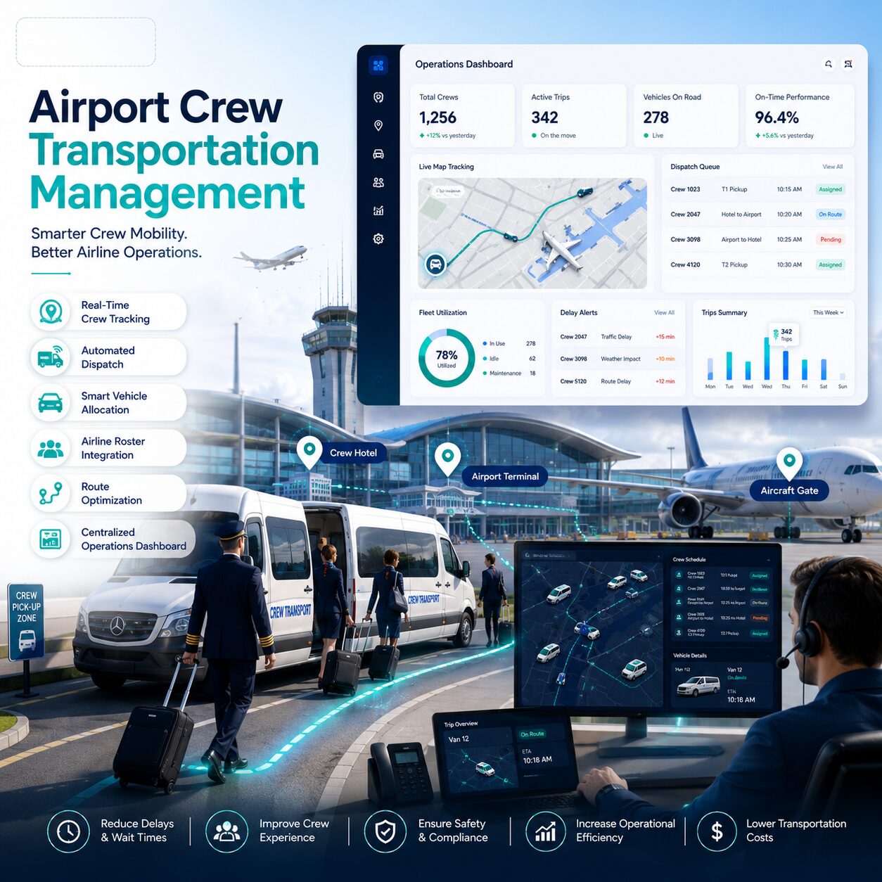 Houston, Businesses For Sale, Upgrade Airline Operations With Advanced Crew Transportation Management Software