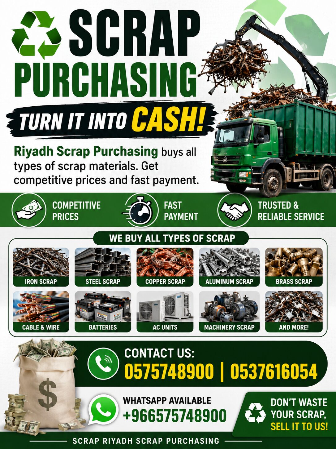 Riyadh, Items Wanted, Metal Scraps Dealer Riyadh Scraps Buyer 0575748900
