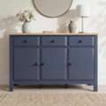 GBP 179,  Haven Blue Large Painted 3 Door Sideboard Cabinet