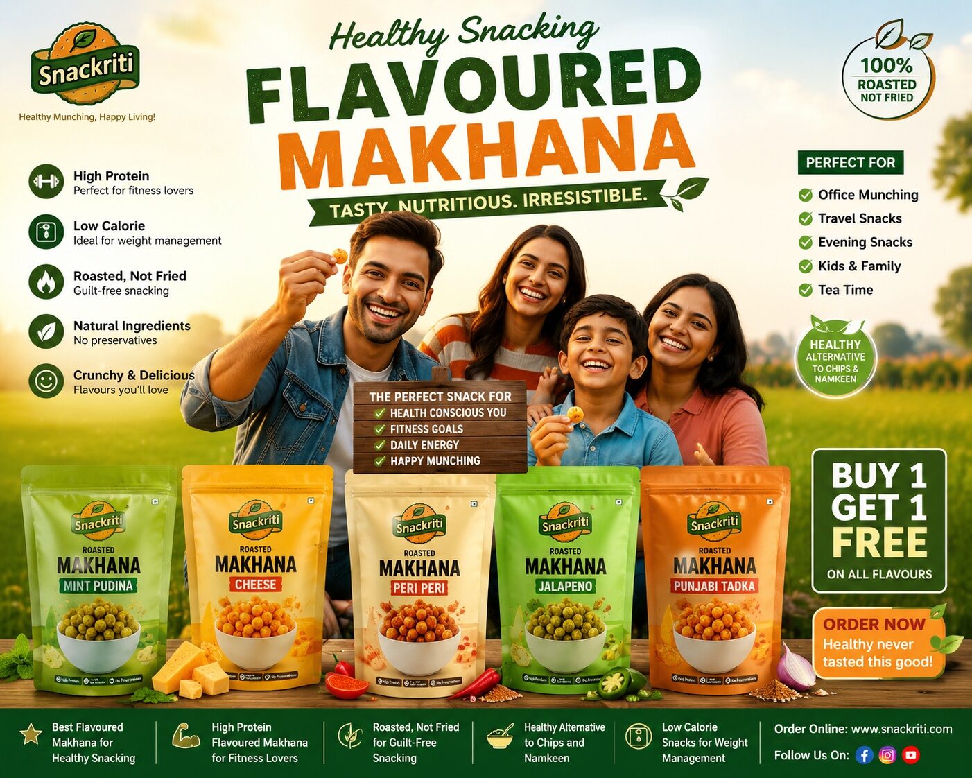 Mumbai, Food, INR 100,  Best Flavoured Fox Nuts Snacks For Weight Loss