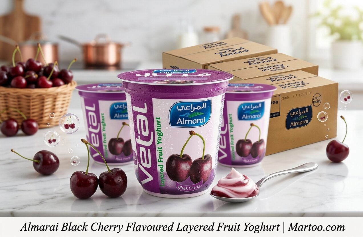 Dubai, Wholesale Products, Almarai Black Cherry Flavoured Layered Fruit Yoghurt