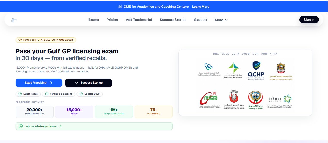 Dubai, Education, Free DHA, SMLE & Gulf Medical Licensing Exam Preparation