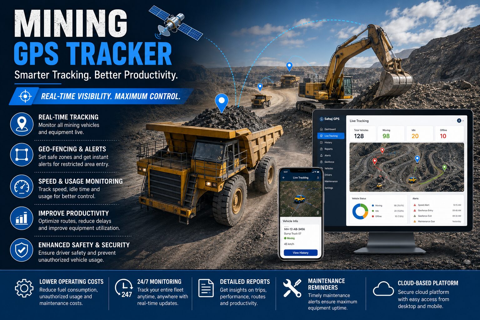 Mumbai, Electronics, Mining GPS Tracker For Smarter Fleet Management