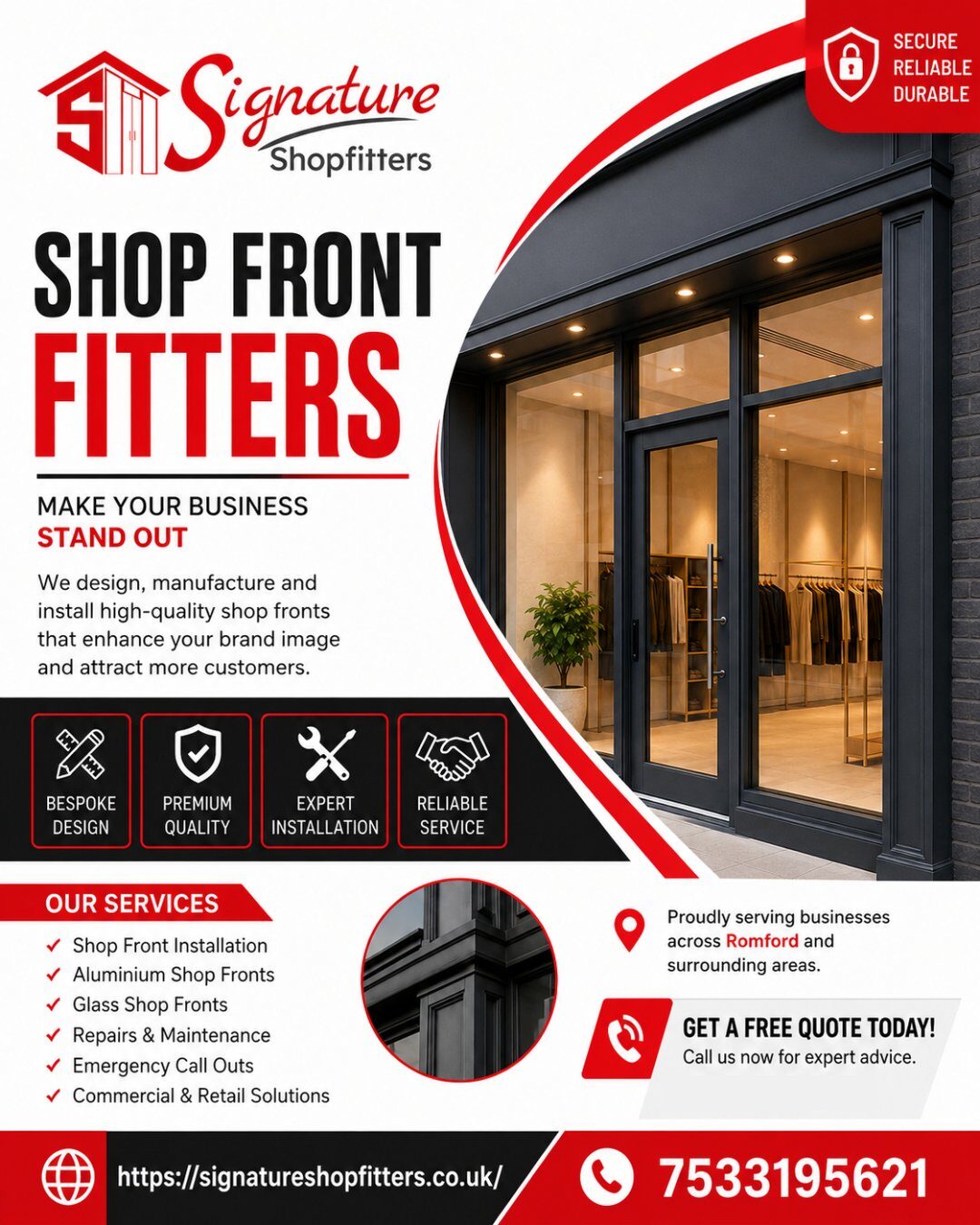 London, Businesses For Sale, Shop Front Fitters