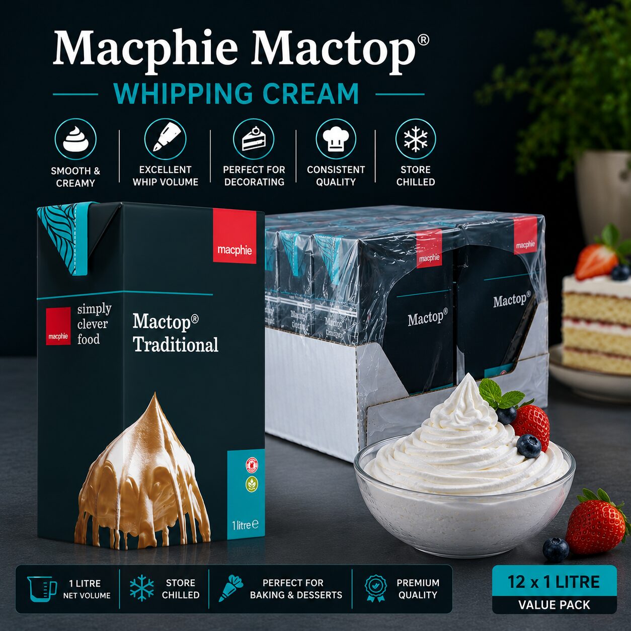 Dubai Marina, Food, AED 309,  Macphie Mactop Whipping Cream