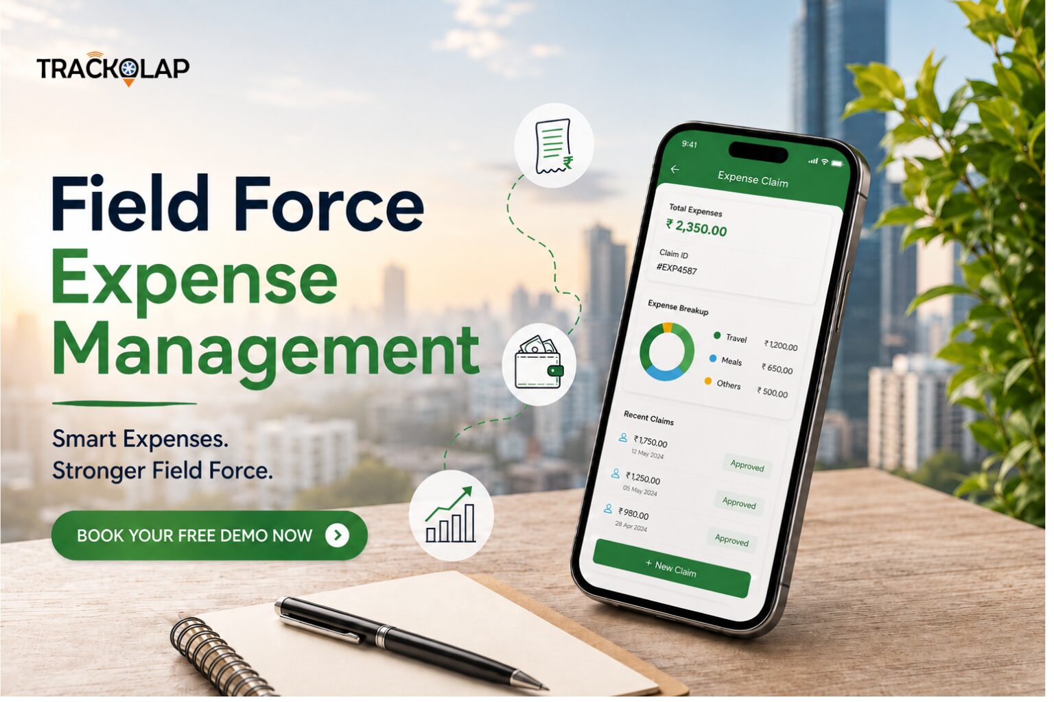 Noida, Software Development, Smart Field Force Expense Management Software | TrackOlap