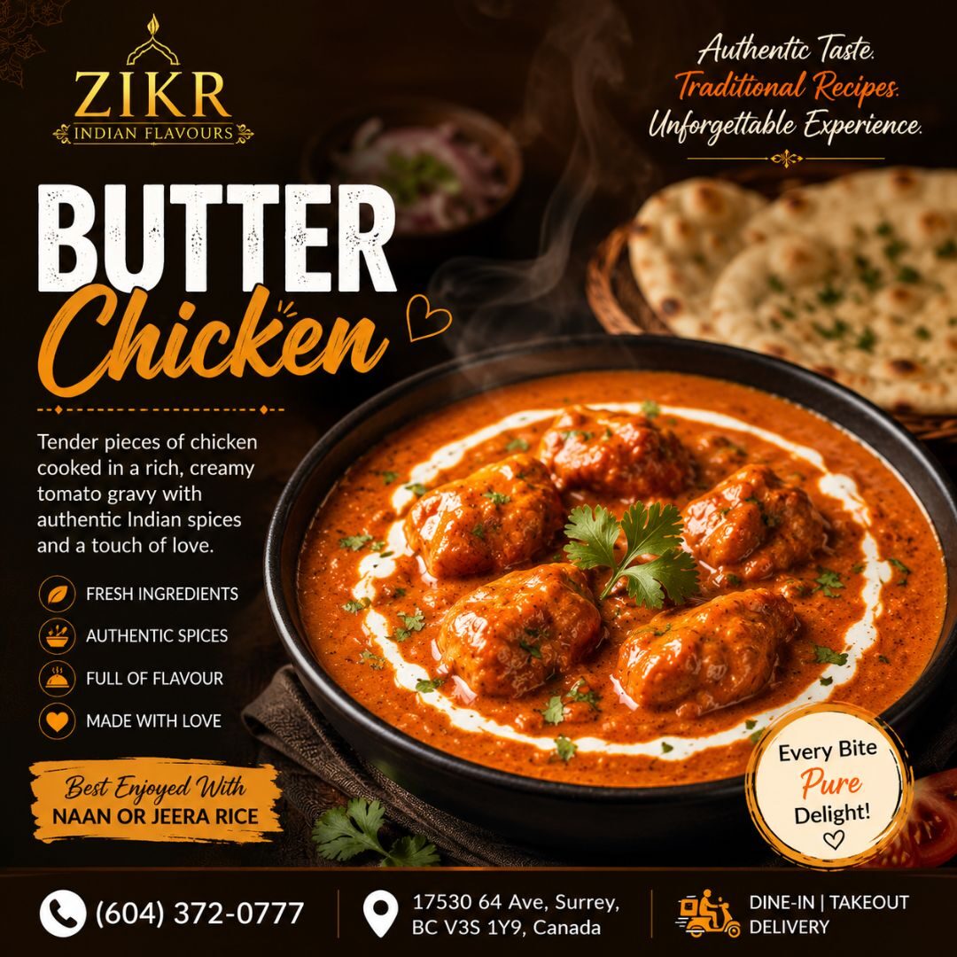 Surrey, Restaurants, Best Butter Chicken In Surrey