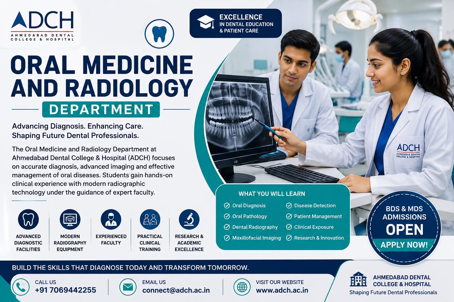 Ahmedabad, Dental, Oral Medicine And Radiology Department | Ahmedabad Dental College & Hospital