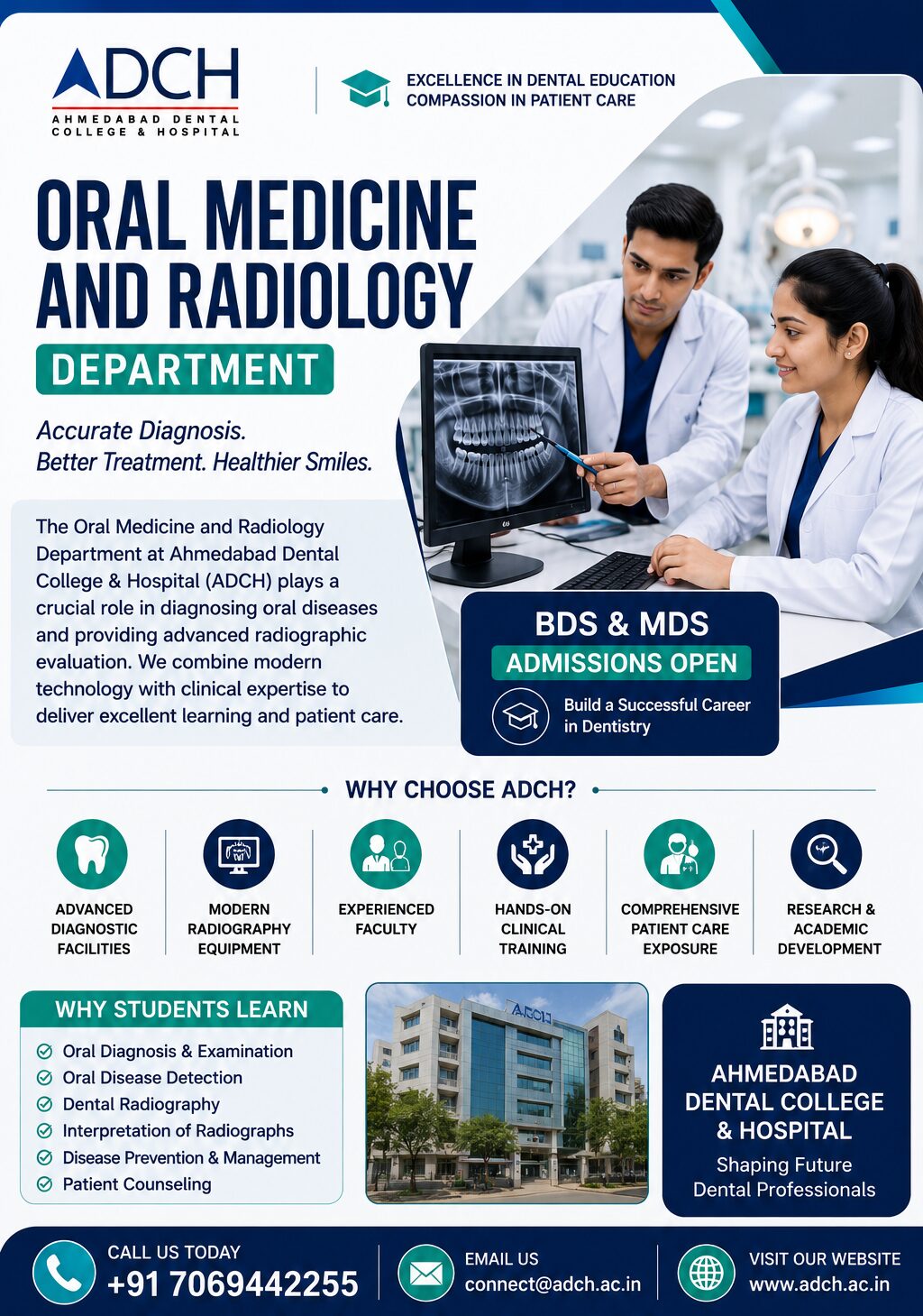 Ahmedabad, Dental, Oral Medicine And Radiology Department | Ahmedabad Dental College & Hospital