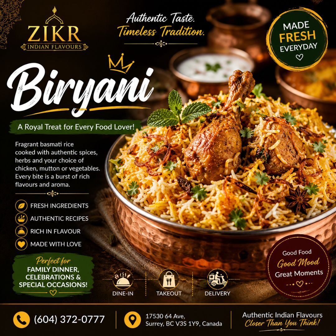 Surrey, Restaurants, Best Biryani Surrey