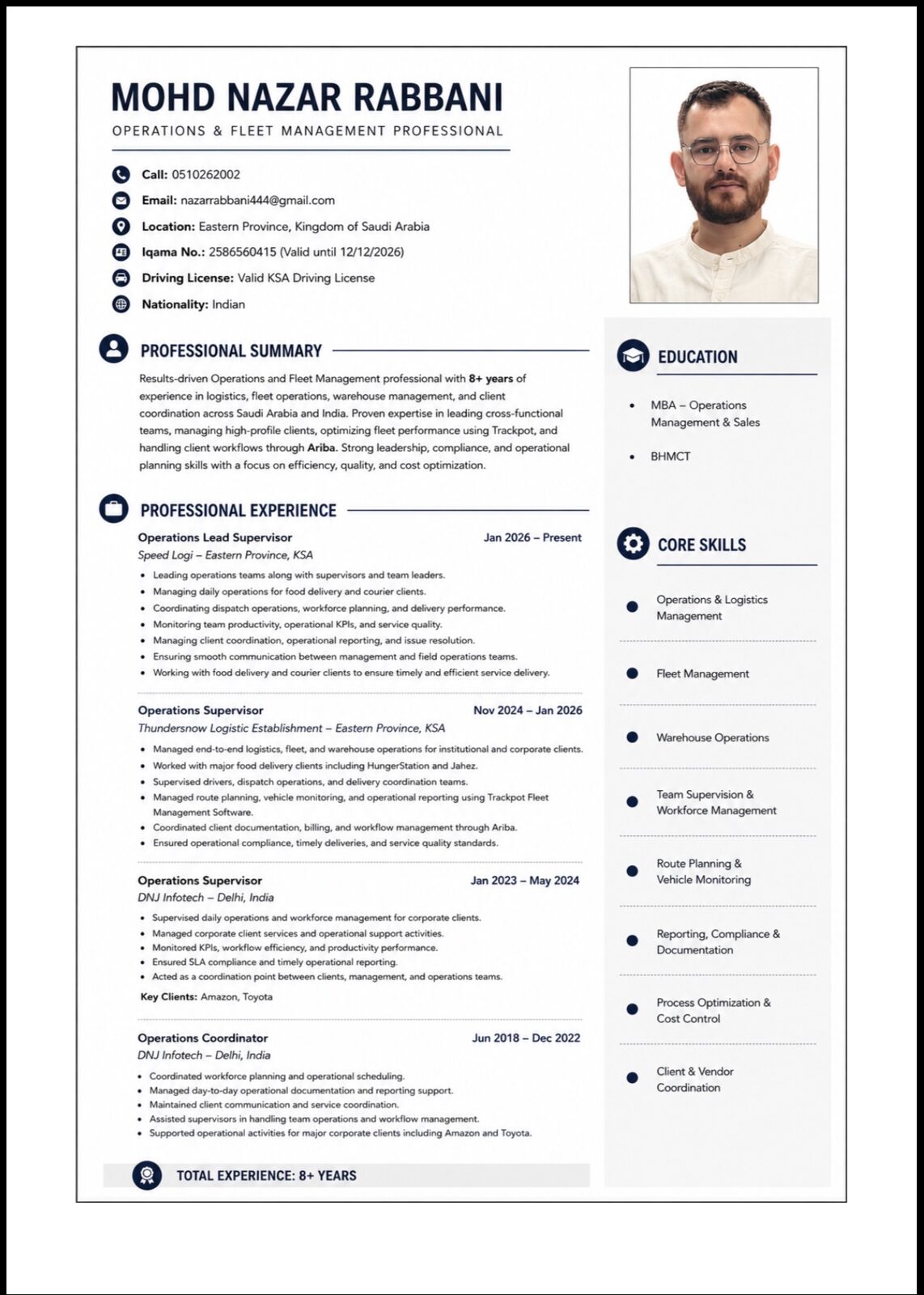 Jeddah, Job Seekers, Operation Supervisor/ Manager