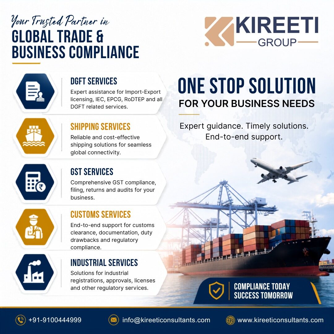 Hyderabad, Guest Posting, Top DGFT, CA, Customs, GST, Subsidies | Kireeti Consultants