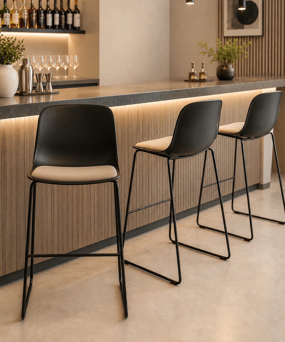 Dubai, Furniture, AED 1410,  Upholstered Bar Stool &ndash; Modern Bar Stool For Cafés, Offices & Homes
