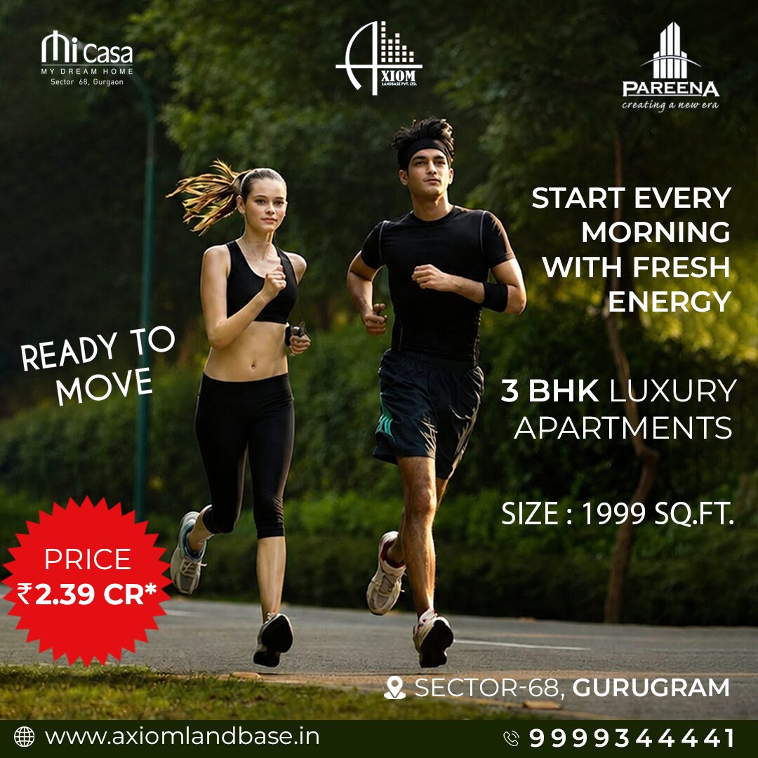 Gurgaon, Real Estate For Sale, INR 23900000,  3 BR,  1999 Sq. Feet,  3BHK PAREENA MICASA SECTOR 68 GURGAON