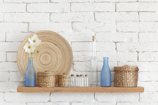New York, Business, Large Wall Shelf In Oak For Stylish And Functional Interiors