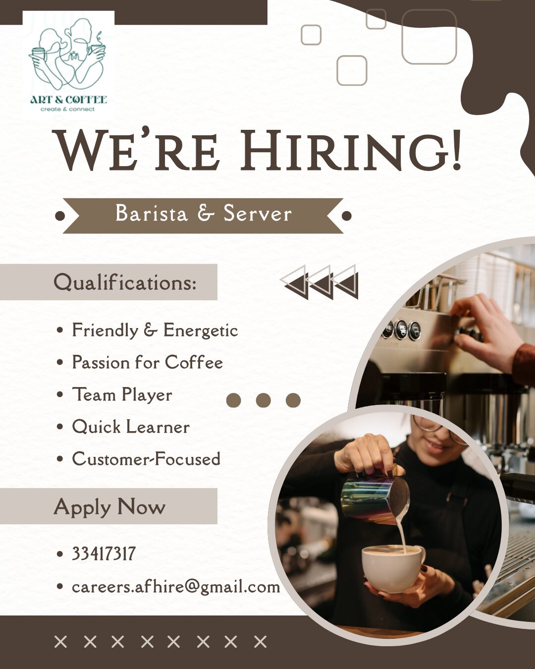Manama, Jobs, We Are Hiring Barista & Server